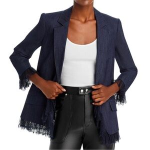 Cinq à Sept Roxie Denim blazer Jacket blazer blue lace medium